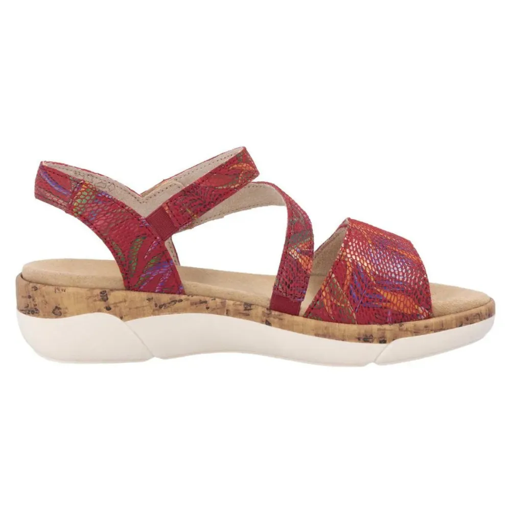 Remonte Jocelyn 60 Red Multi Leather Sandal (Women's)