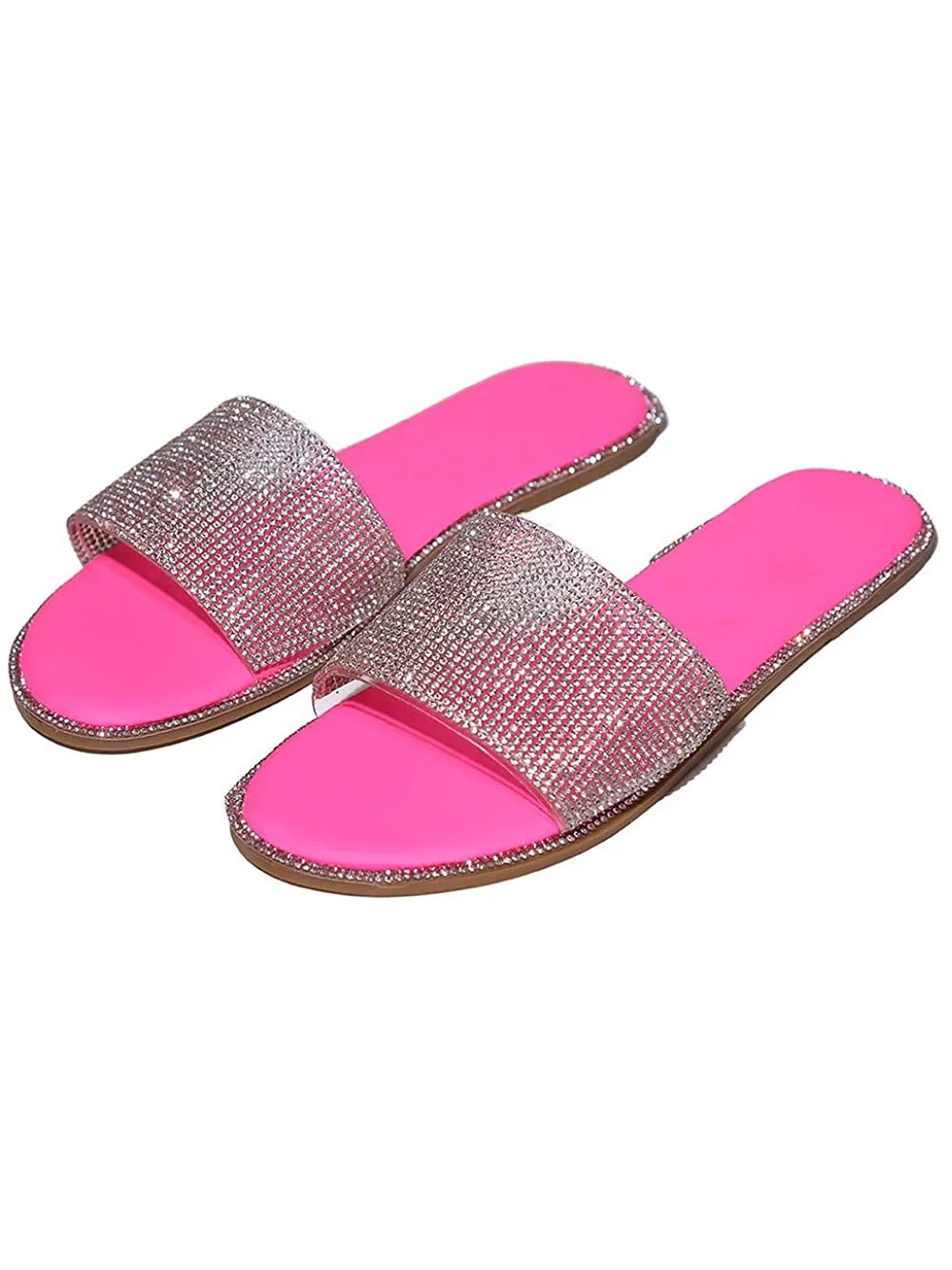 Rhinestone Flat Slide