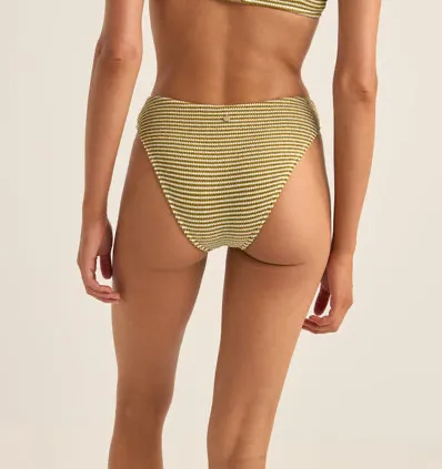 RHYTHM COVE STRIPE SLIDE TRI TOP W/ STRIPE HOLIDAY PANT - OLIVE