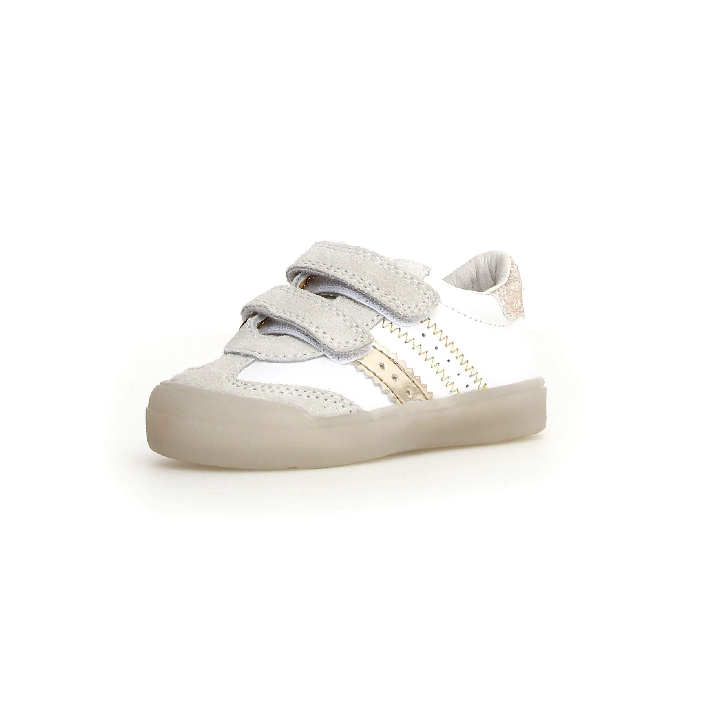 Riby Girl Sneaker/White-Gold-Pink