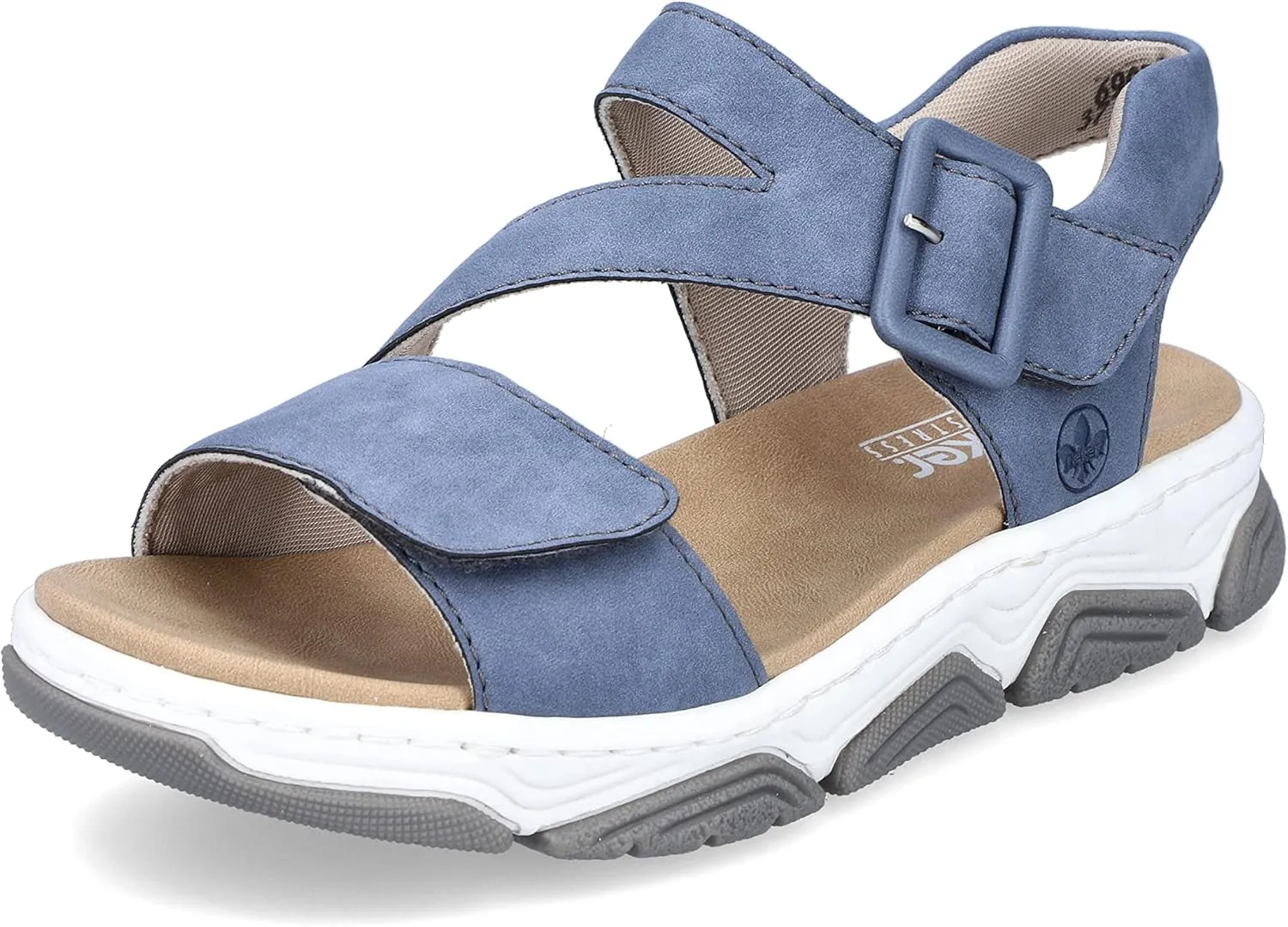 Rieker Women's Lyra Sandals Light Blue Nubuck 5.5 Medium