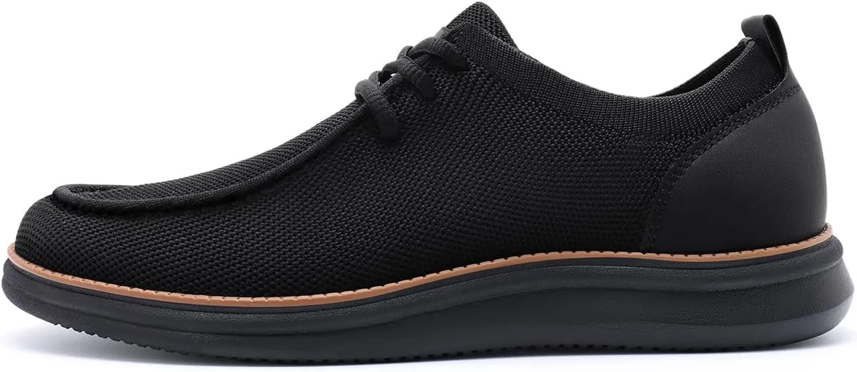 Rihero Mens Casual Shoes Wide Loafers Comfortable Walking Slip On Lightweight Breathable Lace Up Shoes