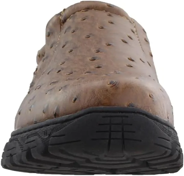 ROPER Mens Faux Ostrich Performance Slip On Casual Shoes - Brown