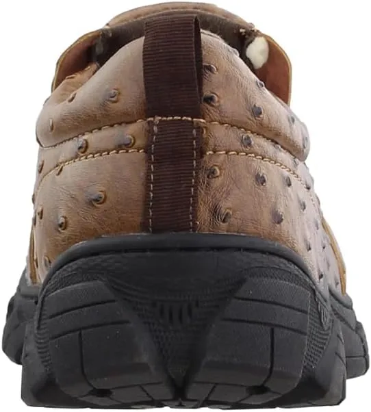 ROPER Mens Faux Ostrich Performance Slip On Casual Shoes - Brown