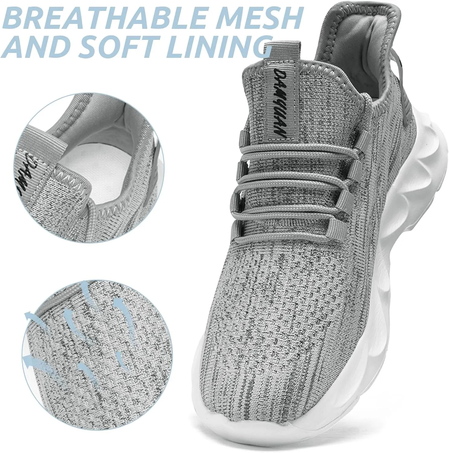 Running Womens Shoes Fashion Walking Sports Gym Tennis Breathable Slip on Ladies Non Slip Lightweight Jogging Sneakers