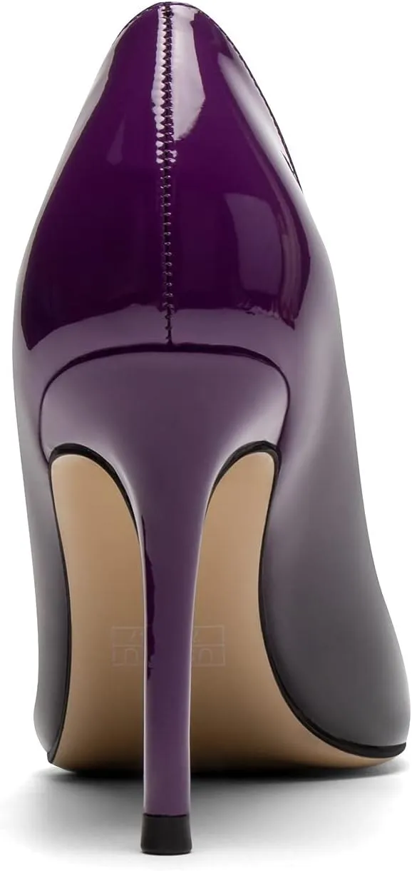 SAMMITOP Women's Pointed Toe Classic Pumps High Heels Slip On Office Party Evening Dress Shoes