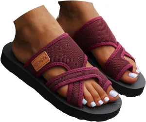 Sandalias para Mujer Elegantes, Womens Flat Flip Flops Vintage Leopard Snakeskin Sandal for Beach Holiday Travel Shoes