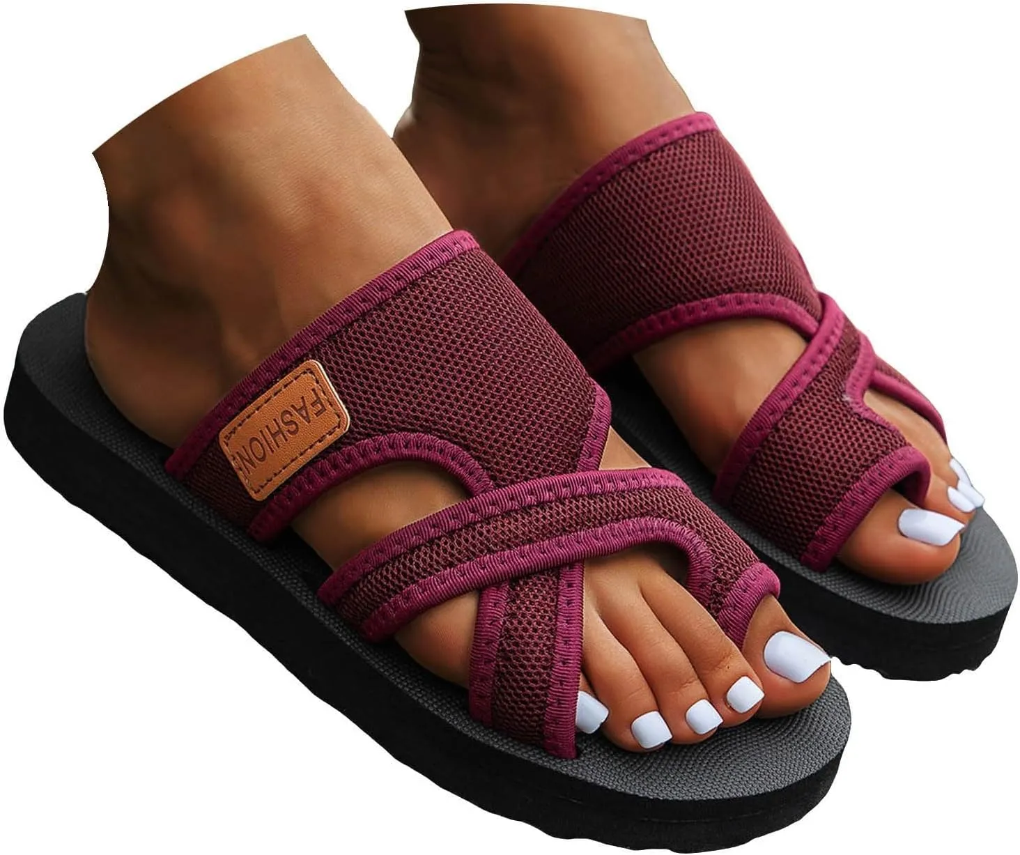 Sandalias para Mujer Elegantes, Womens Flat Flip Flops Vintage Leopard Snakeskin Sandal for Beach Holiday Travel Shoes