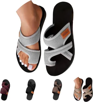 Sandals for Women 2025 Comfortable Trendy Summer Beach Breathable Hollow Mesh Slide Sandls Casual Orthopedic Sandals