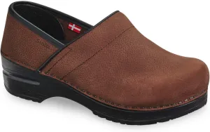 Sanita Pro Textured Oiled Professional Clogs for Men - Arch Support, Durable, Closed-Back Slip-On Shoes