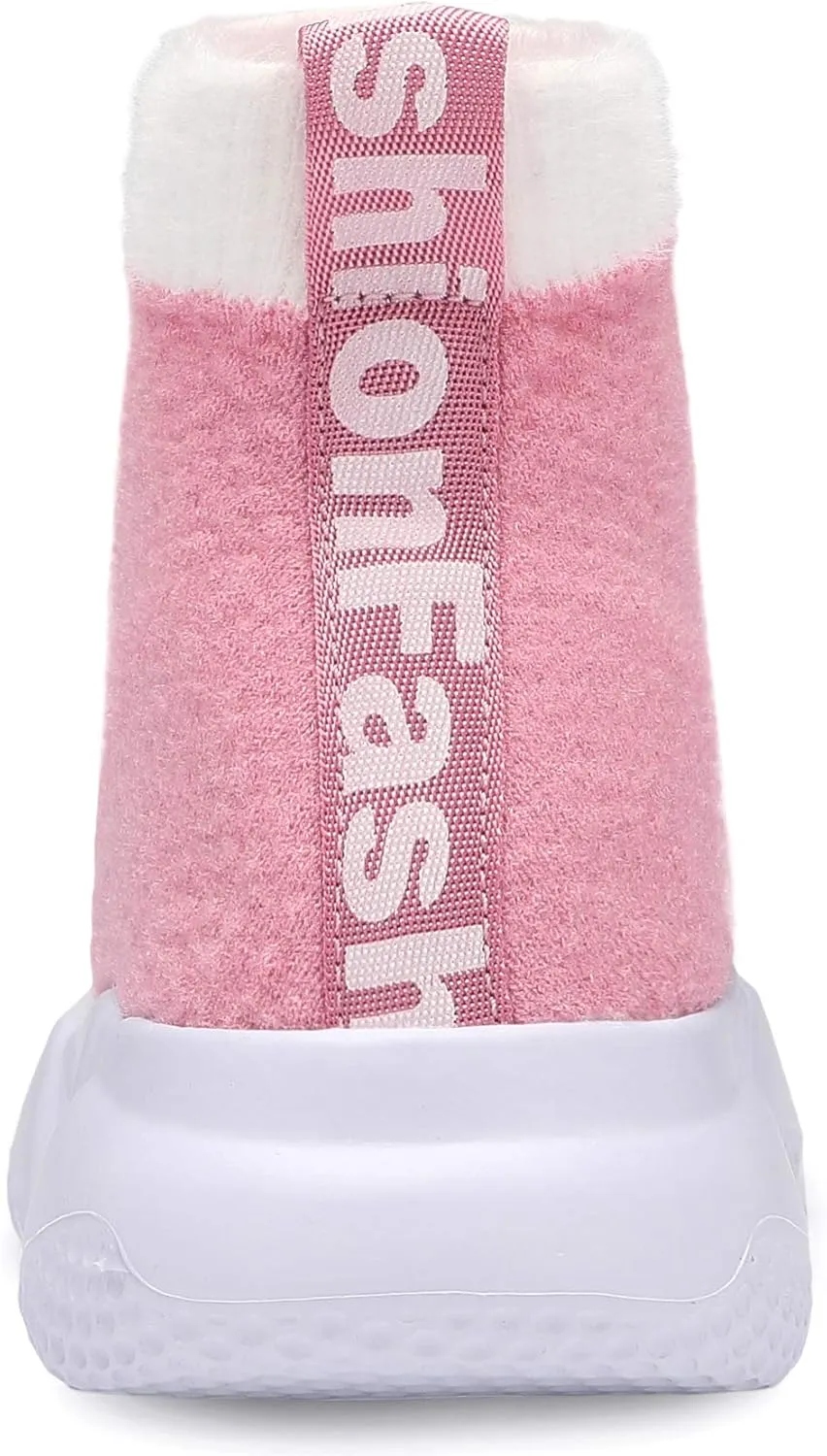 Santiro Boys Girls Sock Shoes High Tops Breathable Knit Slip On Shoes