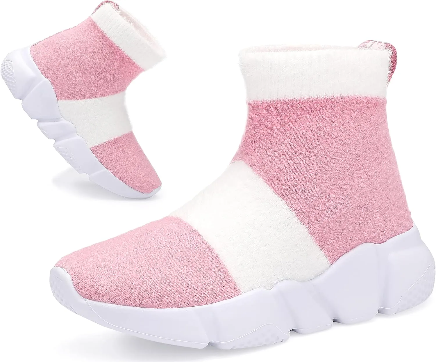 Santiro Boys Girls Sock Shoes High Tops Breathable Knit Slip On Shoes