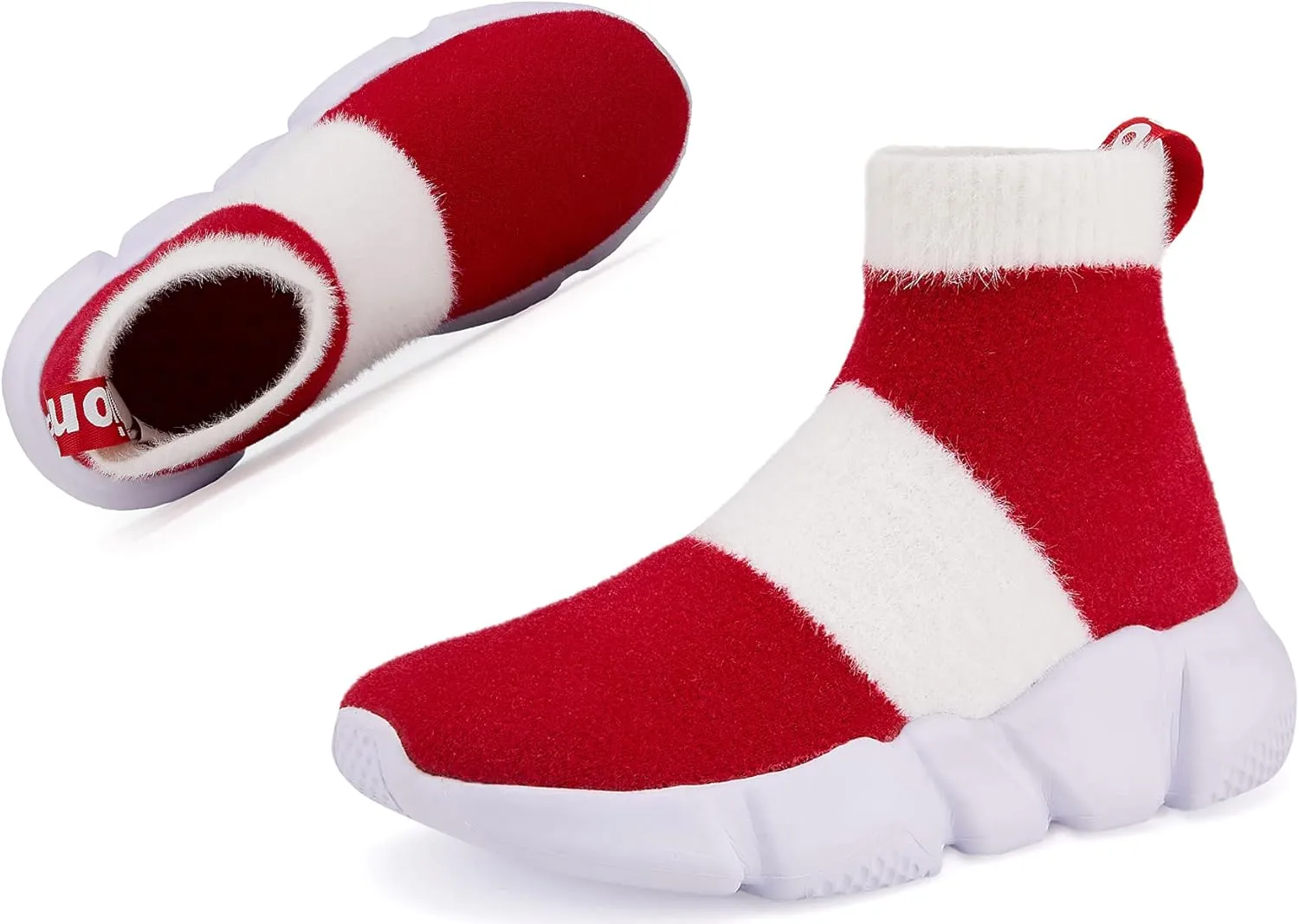 Santiro Boys Girls Sock Shoes High Tops Breathable Knit Slip On Shoes