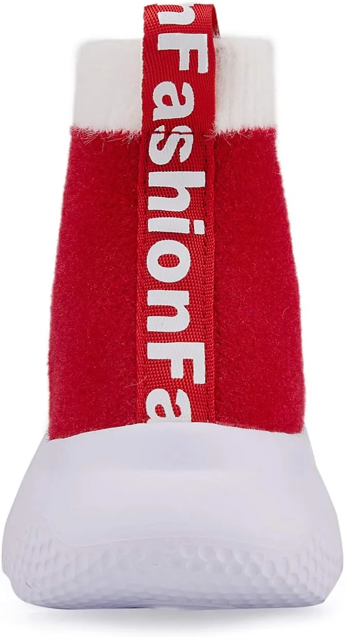 Santiro Boys Girls Sock Shoes High Tops Breathable Knit Slip On Shoes