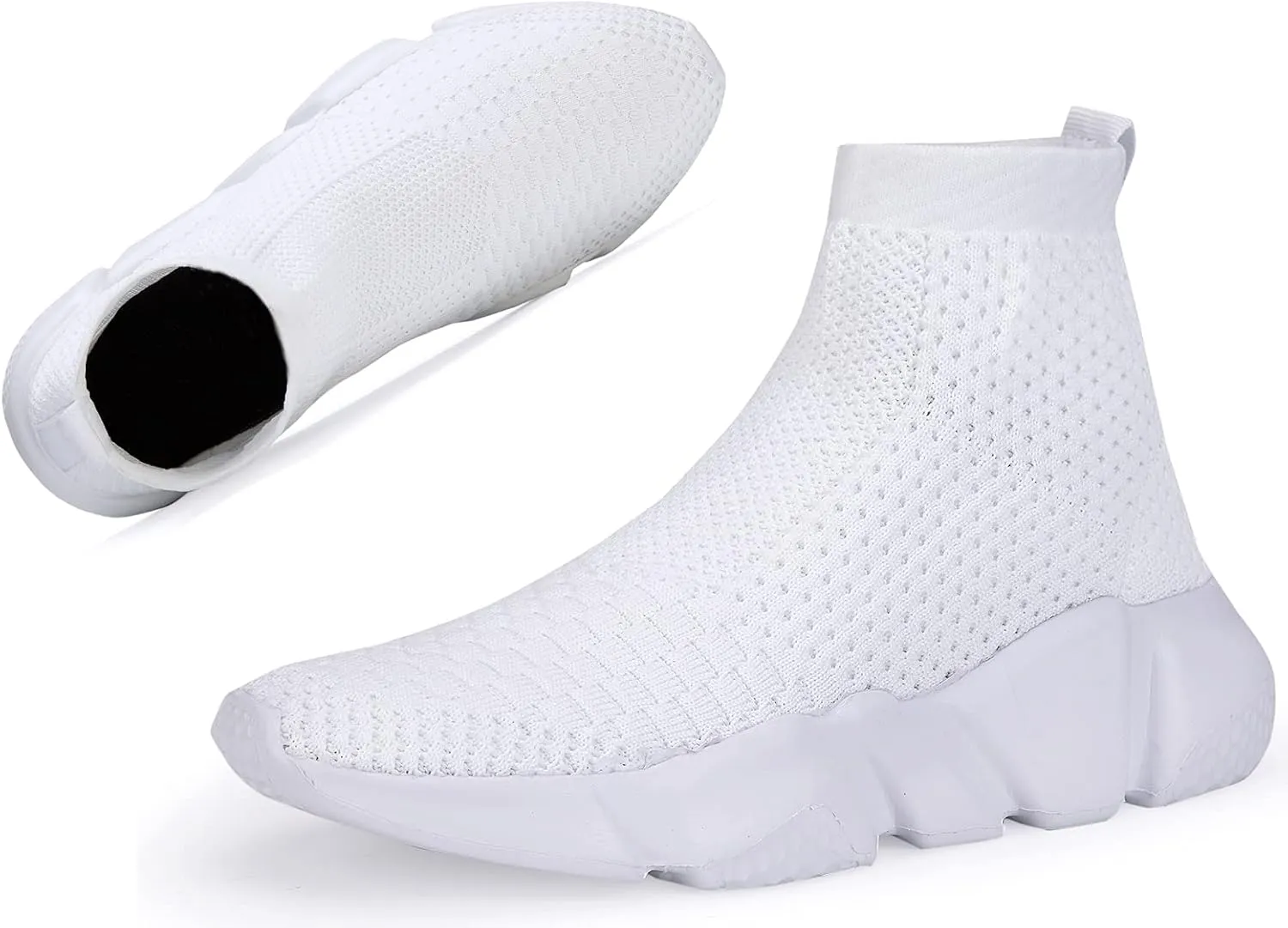 Santiro Boys Shoes Girls Sock Shoes High Tops Breathable Knit Slip On Shoes