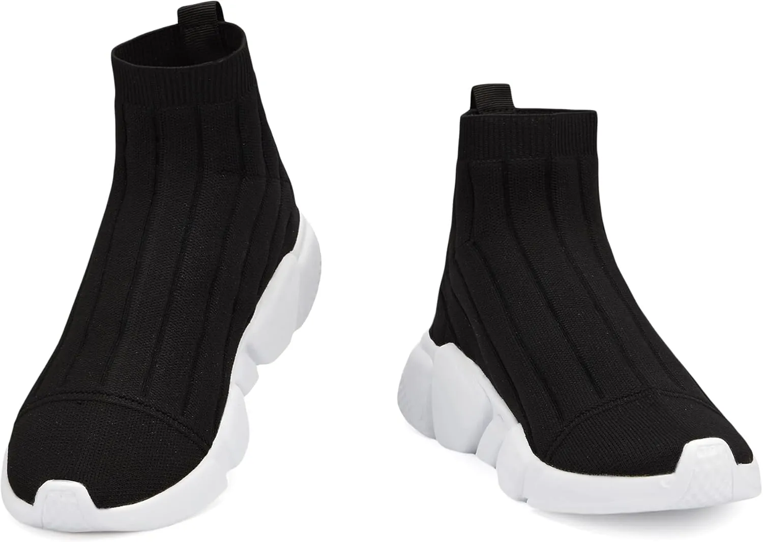 Santiro Mens High Top Sneakers Gym Breathable Tennis Running Walking Slip On Shoes
