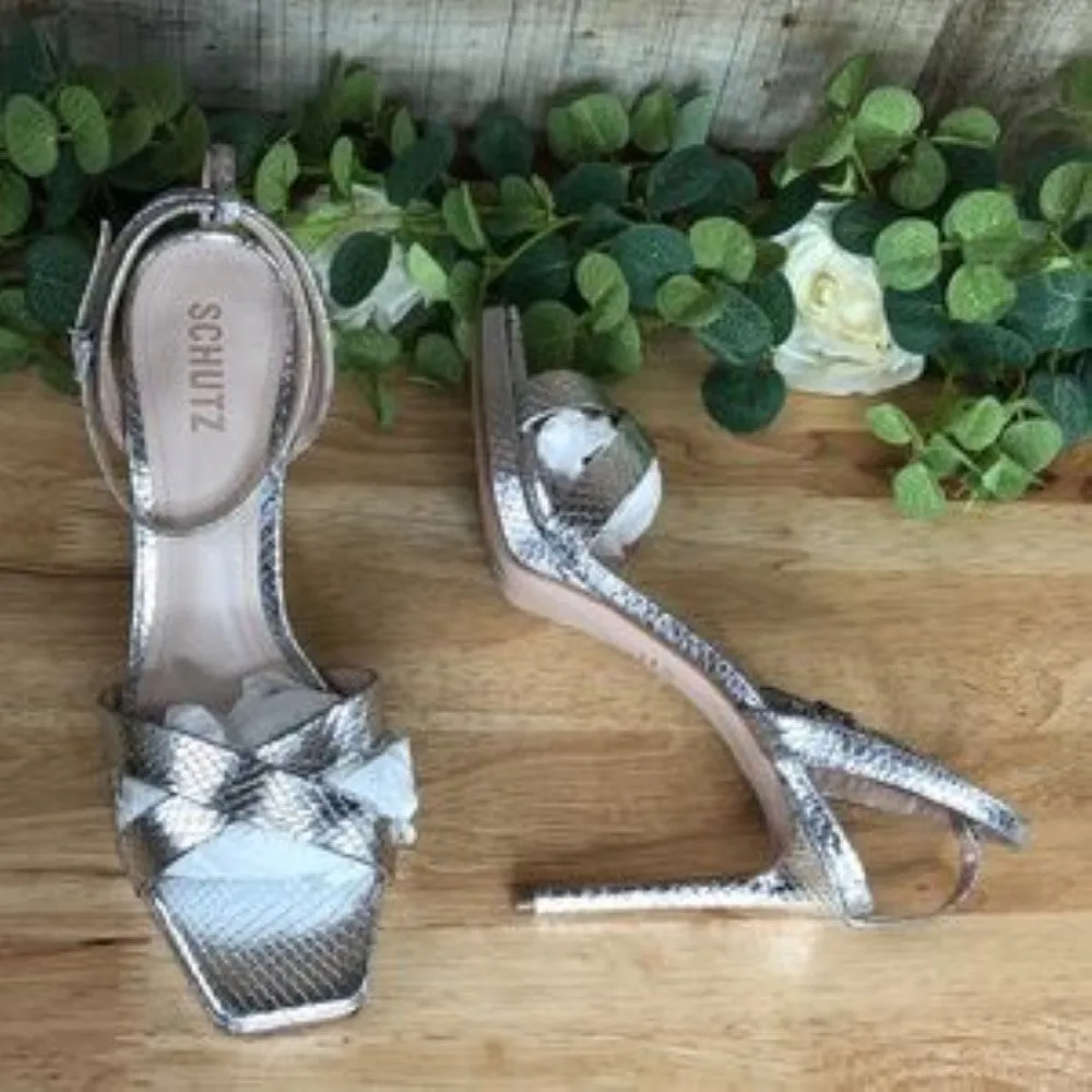 Schutz S-Ava Rose Leather Slingback Sandals 9