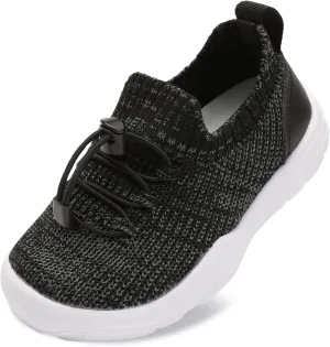 Scurtain Toddler Shoes Boys Girls Tennis Shoes Kids Barefoot Shoes Slip on Sneakers Breathable Walking Running Shoes