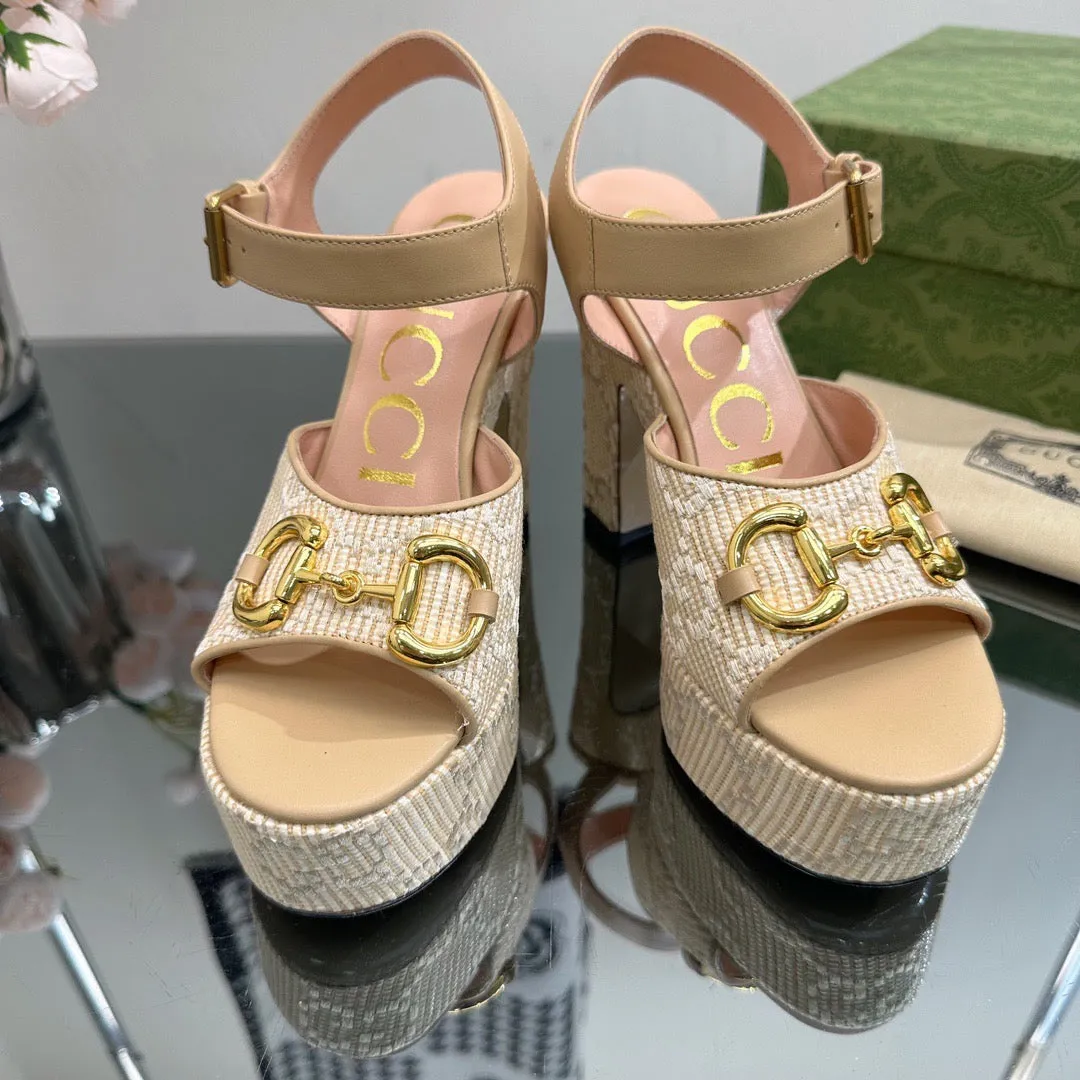 SE1116 GG Women's Horsebit Platform Sandal / Size5-11