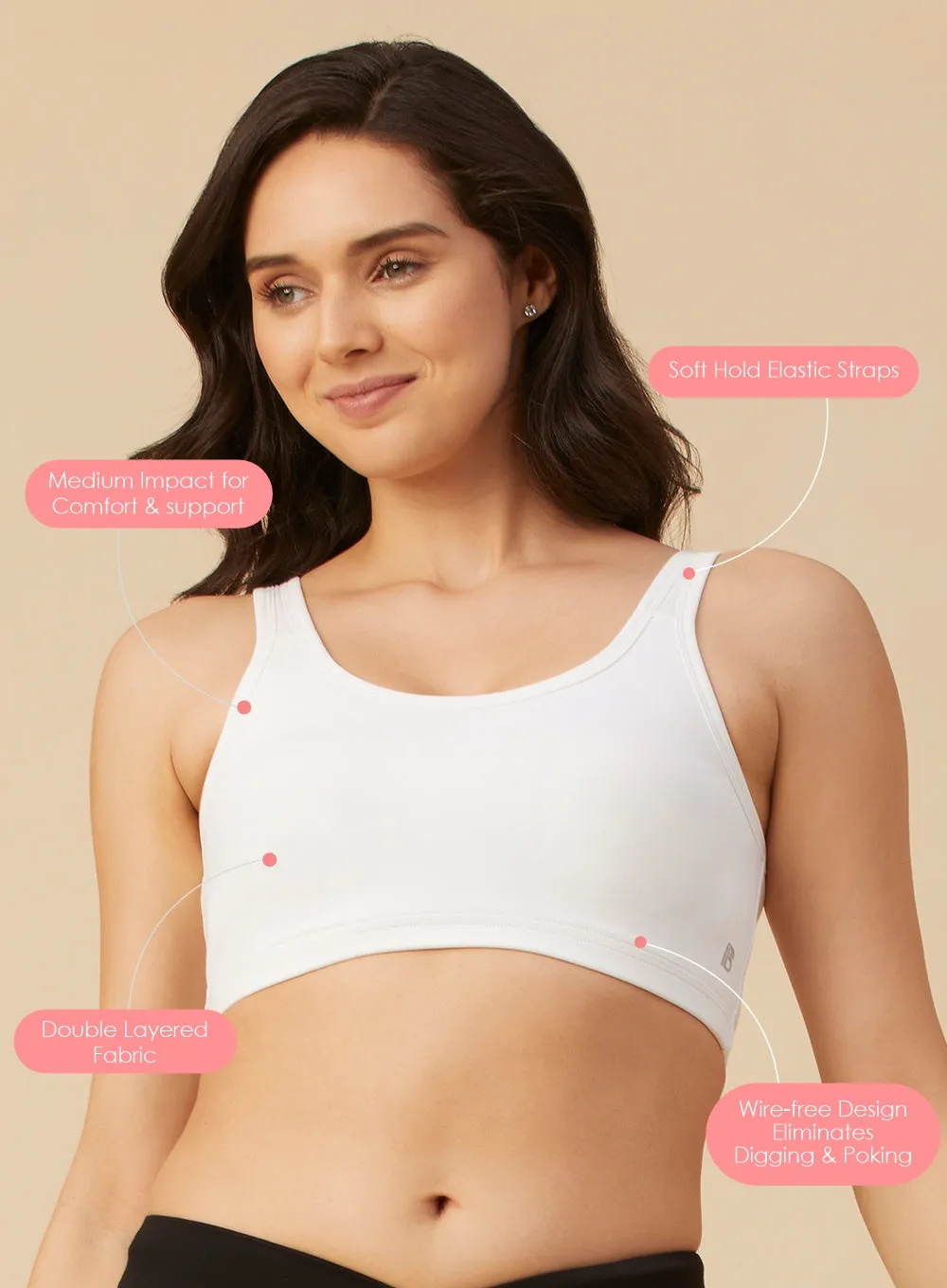 SEAMLESS SLIP ON SPORTS BRA (PBSBL100)