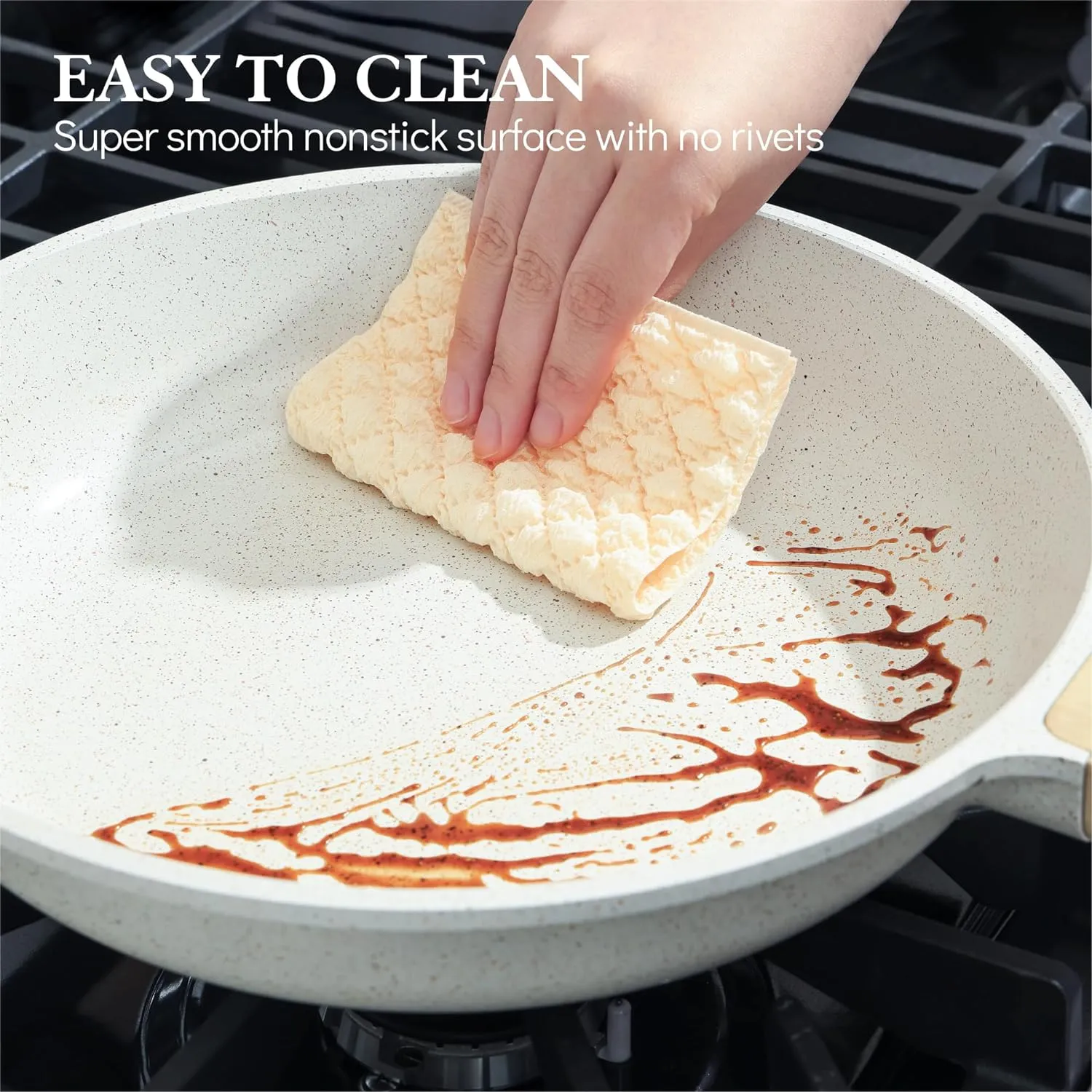 SENSARTE Nonstick Ceramic Frying Pan Skillet, 11 Inch Omelet Pan, Healthy Non Toxic Induction Compatible Egg Pan with Heat Resistant Handle, PTFE and PFAS-Free
