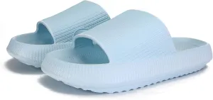 Sharllen Cloud Slides for Boys & Girls - Non-Slip House Slippers for Kids - Beach Slide Sandals in Black, White & Beige