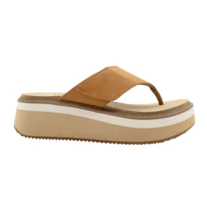 Shitake Wedge Flip Flop in Tan