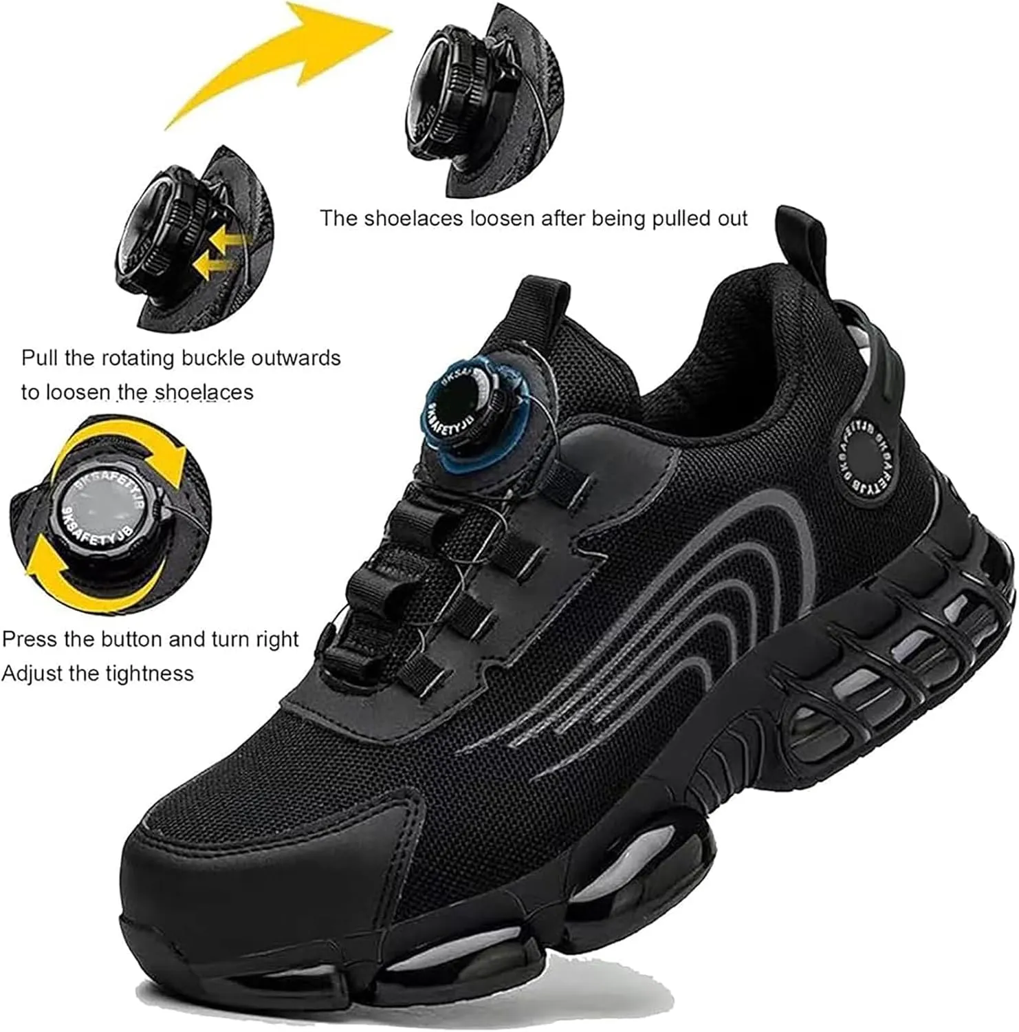 Shoes for Men, Steel Toe Power Trainers, Steel Toe Shoes, Puncture Proof Slip on Sneakers