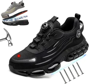 Shoes for Men, Steel Toe Power Trainers, Steel Toe Shoes, Puncture Proof Slip on Sneakers