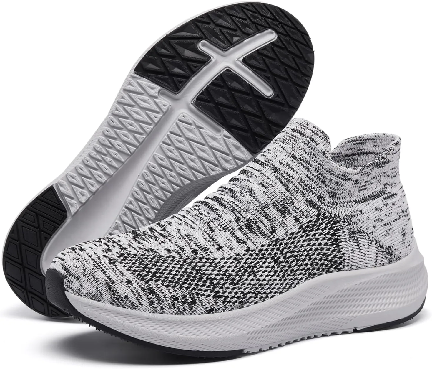 SHULOOK Womens Slip on Walking Shoes Comfort Lightweight Breathable Sock Shoe Non-Slip Mesh Casual Fashion Tennis Running Sneakers