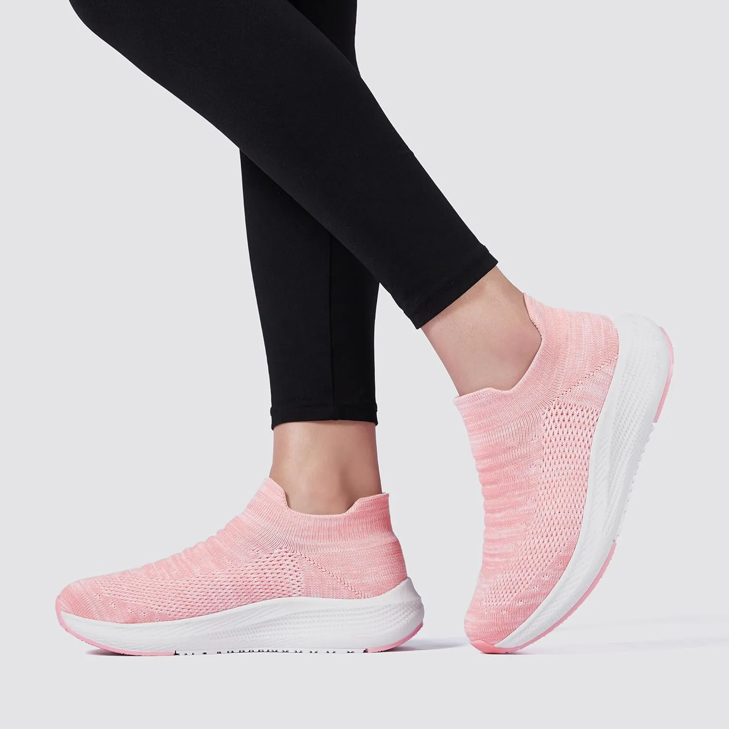 SHULOOK Womens Slip on Walking Shoes Comfort Lightweight Breathable Sock Shoe Non-Slip Mesh Casual Fashion Tennis Running Sneakers
