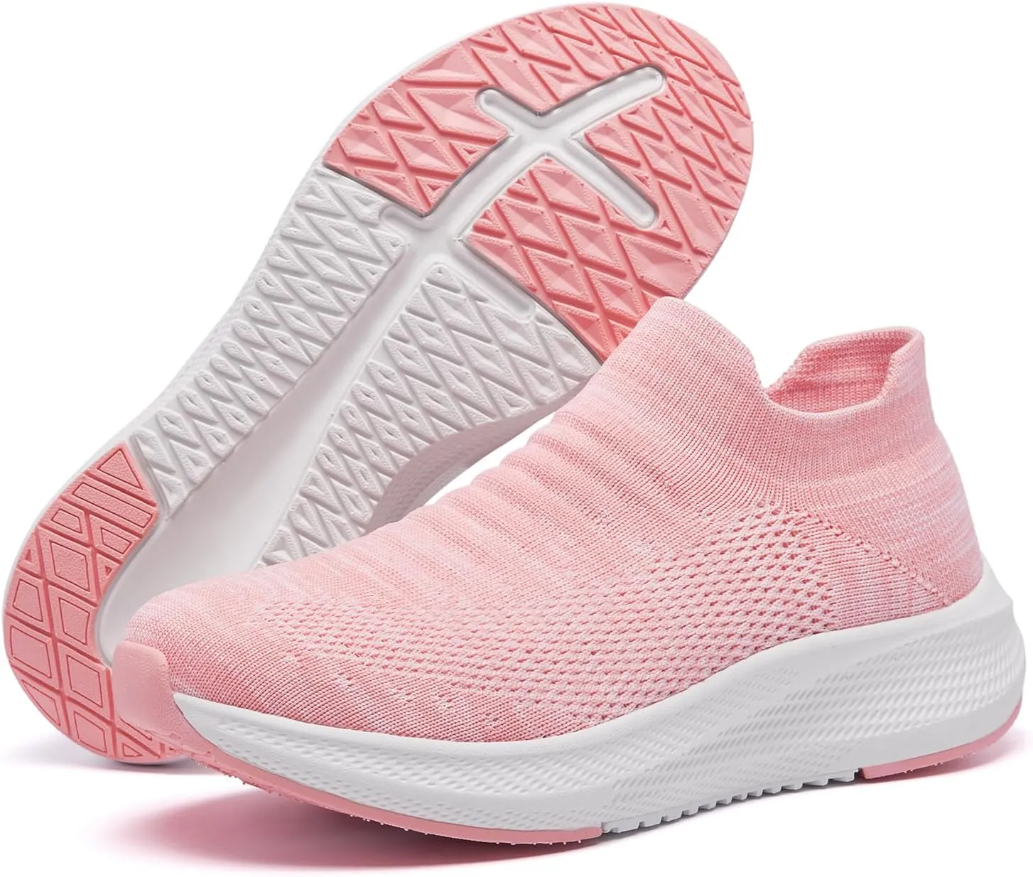 SHULOOK Womens Slip on Walking Shoes Comfort Lightweight Breathable Sock Shoe Non-Slip Mesh Casual Fashion Tennis Running Sneakers