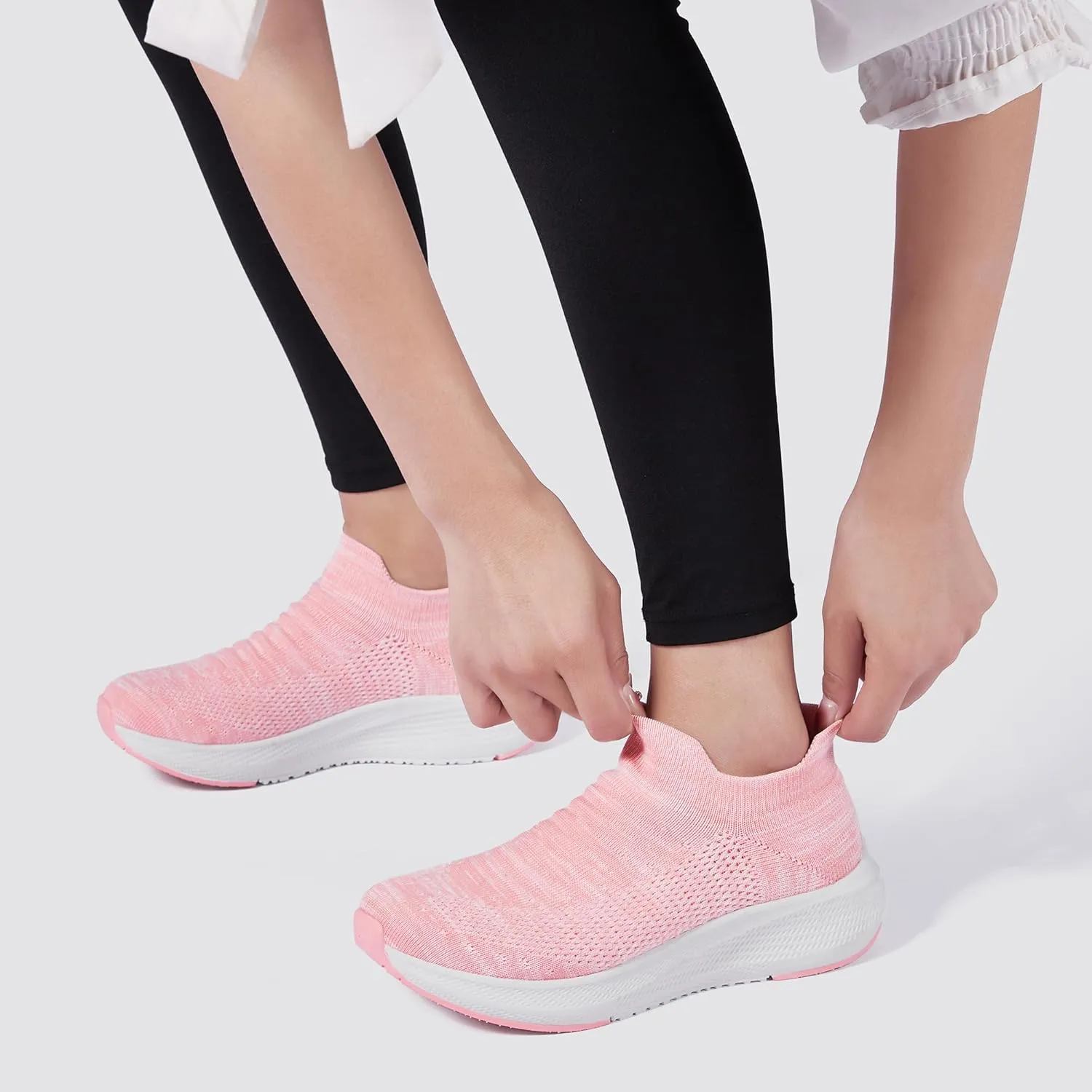 SHULOOK Womens Slip on Walking Shoes Comfort Lightweight Breathable Sock Shoe Non-Slip Mesh Casual Fashion Tennis Running Sneakers