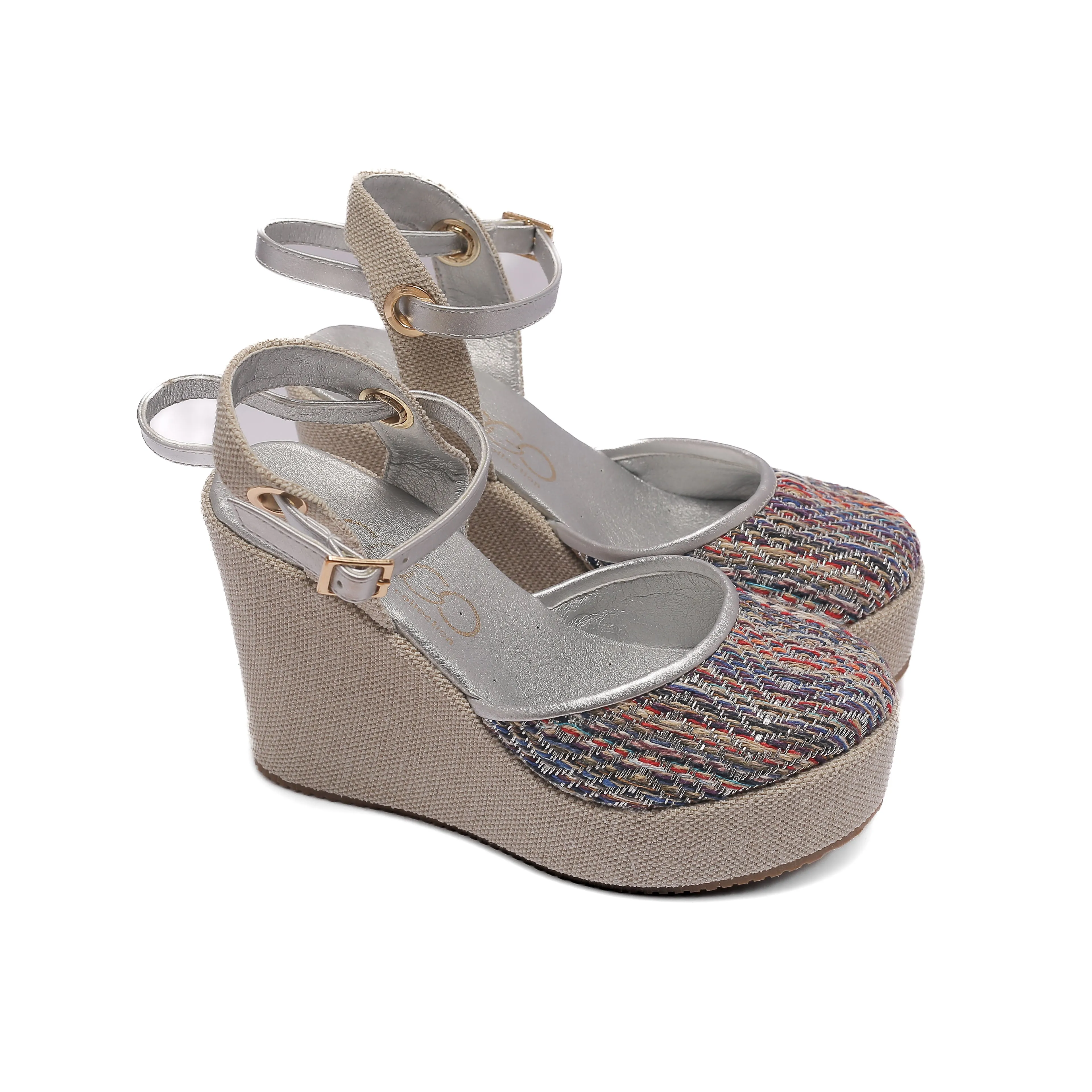 Silver Ankle Straps Heels