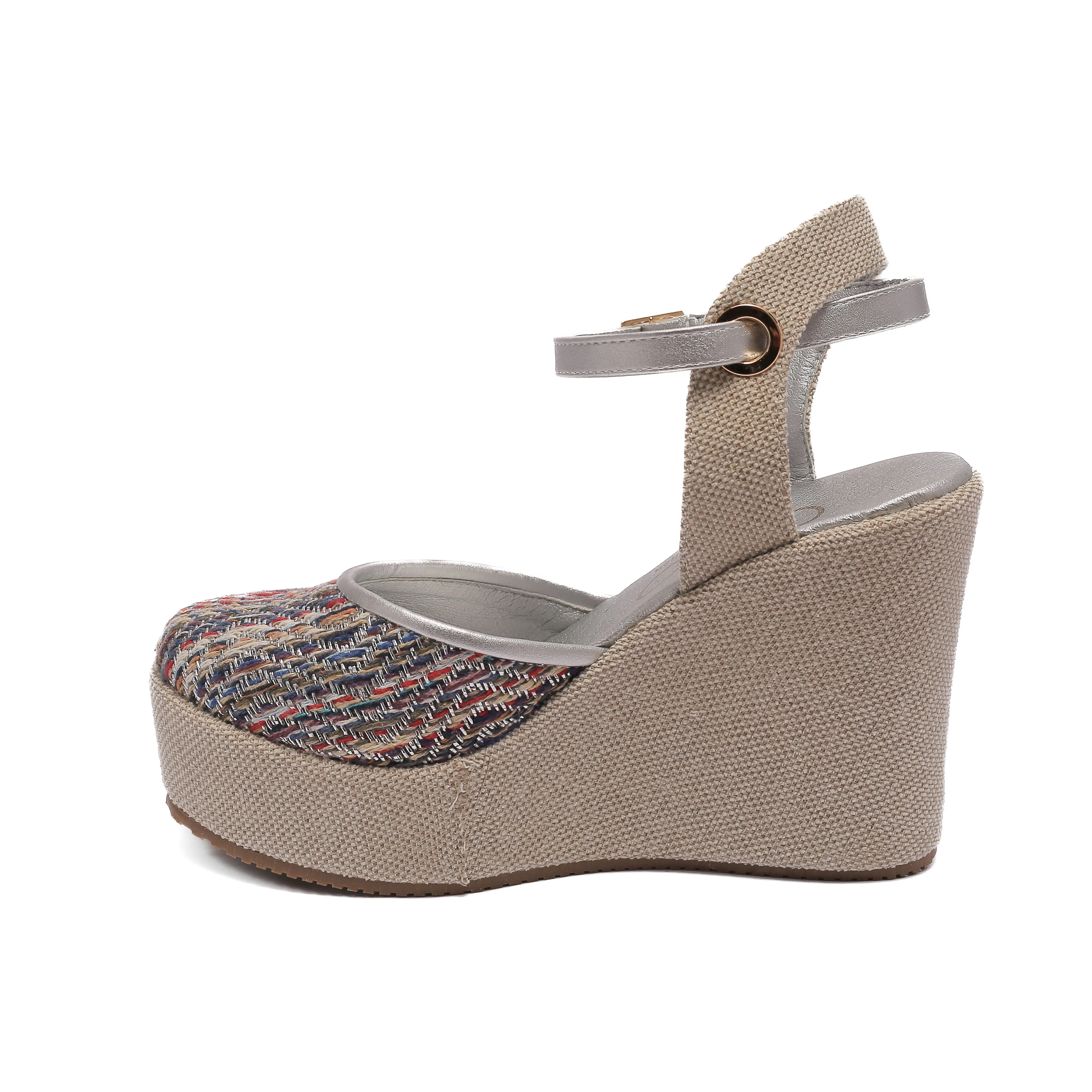 Silver Ankle Straps Heels