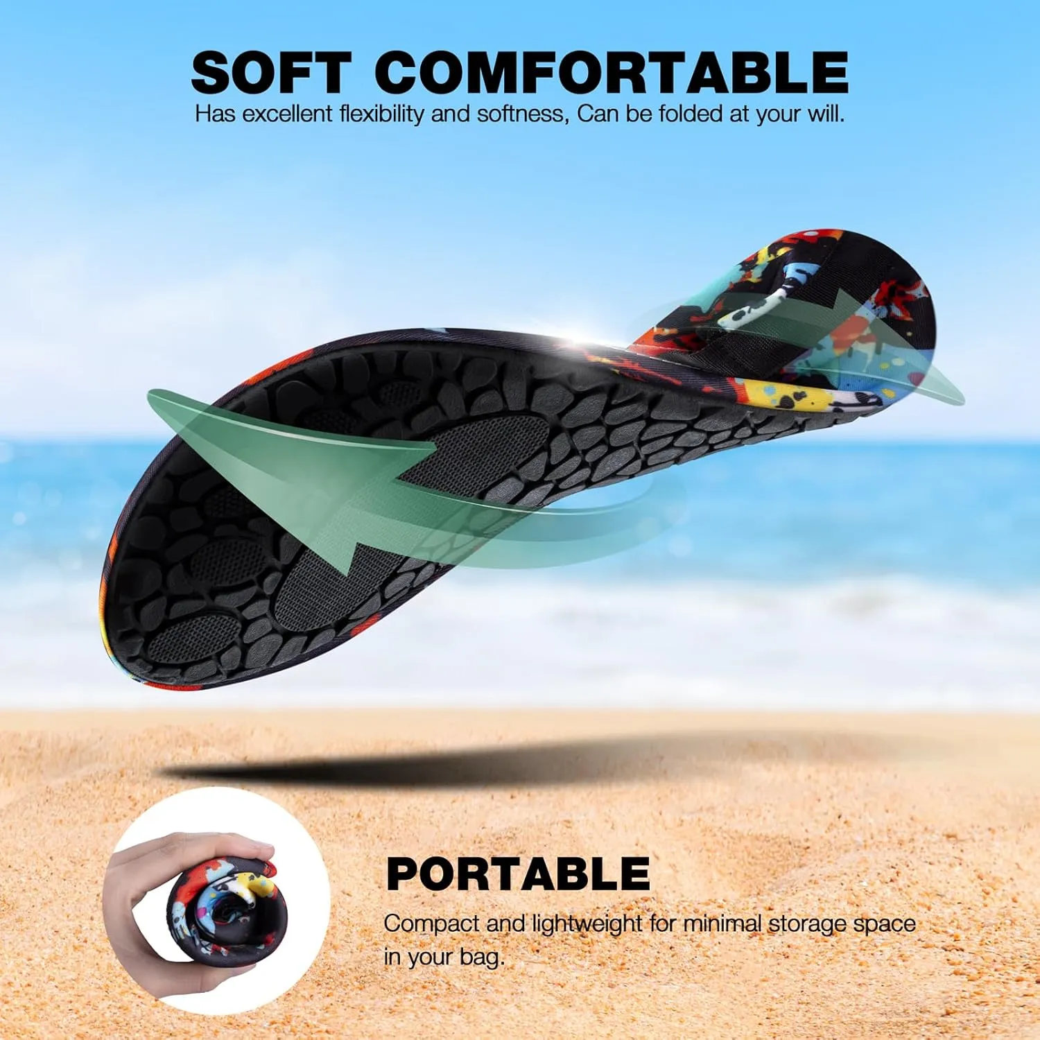 SIMARI Water Shoes Women Men Aqua Socks Beach Barefoot Quick Drying Aqua Aerobics Swim Pool Non Slip Outdoor Travel Essentials Surf River Lake Snorkeling Kayak Yoga Adult Youth