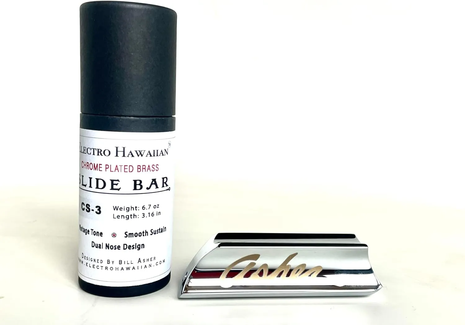 Slide Bar for Lap Steel Guitar and Dobro - Chrome Plated Brass