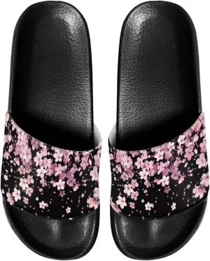 Slide Sandals Home Bathroom Slip-on Flat Slippers Daily Shoes for Women