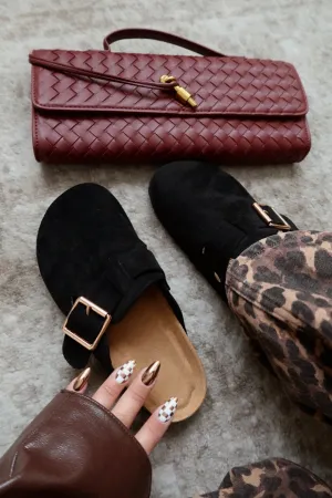 Slip Into Cozy Slip On Flats - Black