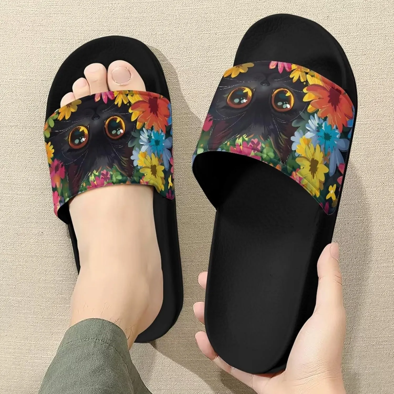 Slippers for Women and Men | House Slides Shower Sandals | Slide Sandals Women Leather Comfortable