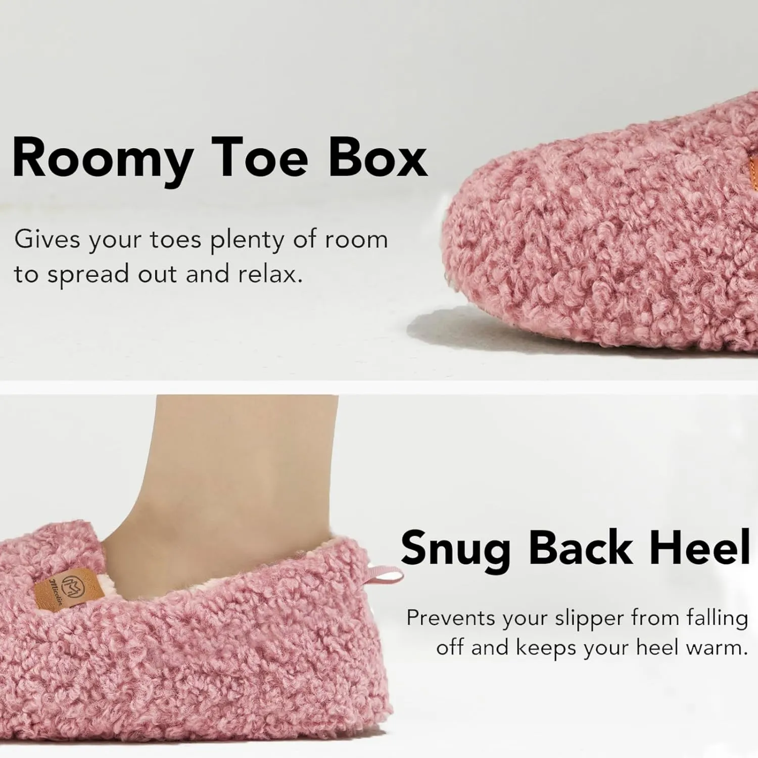 Slippers For Women House Winter Warm With Memory Foam Indoor Fuzzy Cute Comfort Fleece Lining Anti-Skid Soft Loafer Shoes