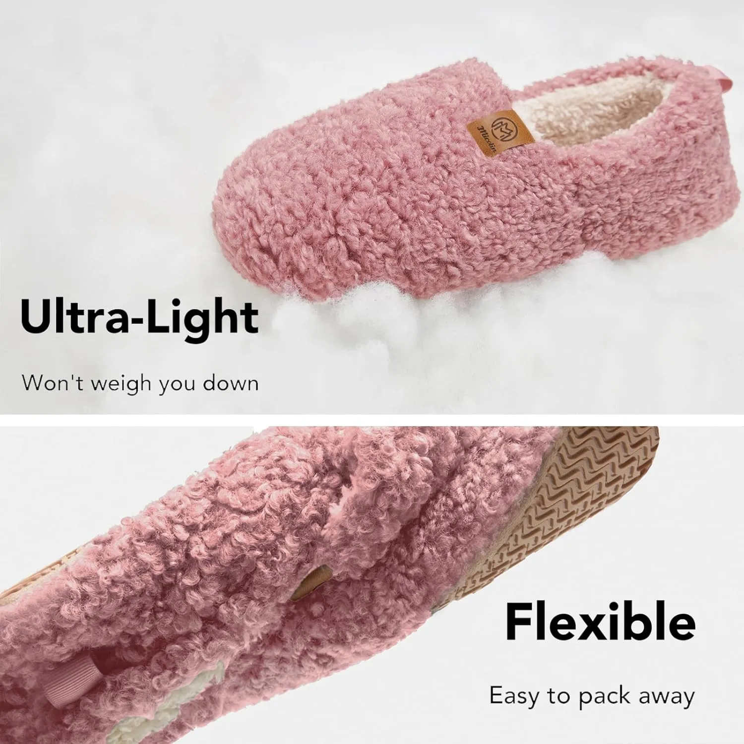 Slippers For Women House Winter Warm With Memory Foam Indoor Fuzzy Cute Comfort Fleece Lining Anti-Skid Soft Loafer Shoes