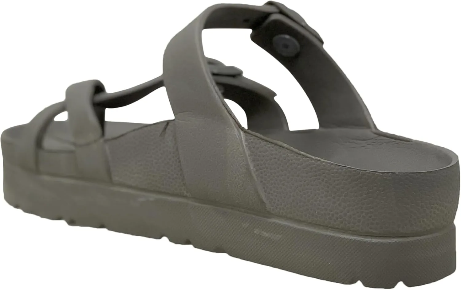 SOBEYO Women's Strappy Platform Sandals Ring Toe Double Buckles Slip On Flatform Shoes