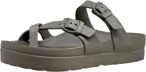 SOBEYO Women's Strappy Platform Sandals Ring Toe Double Buckles Slip On Flatform Shoes