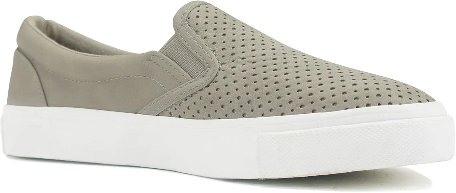 Soda Croft ~ Slip On Perforated Double Layer Foam Padded Cushion Sock Fashion Sneakers