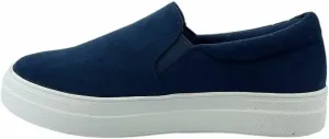 Soda Hike ~ Slip On Double Layer Foam Padded Cushion Sock Fashion Sneakers (Navy, 7)