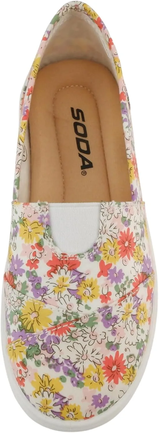 Soda Obji-2 ~ Kids/Girls Round Toe Slip-On Flat Shoes with Padded Insole