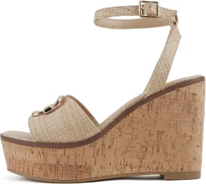 Soda “Teens” ~ Women Open Square Toe Single Band Wedge Sandal with Adjustable Ankle Strap