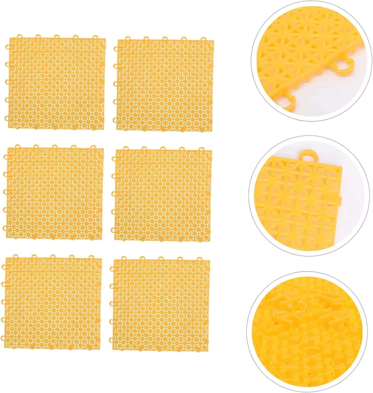Sosoport 6pcs Non- Outdoor Ground Cover Splicing Floor Pad for Playground Garden and Swimming Pool -skidding Safety Mat Versatile Flooring