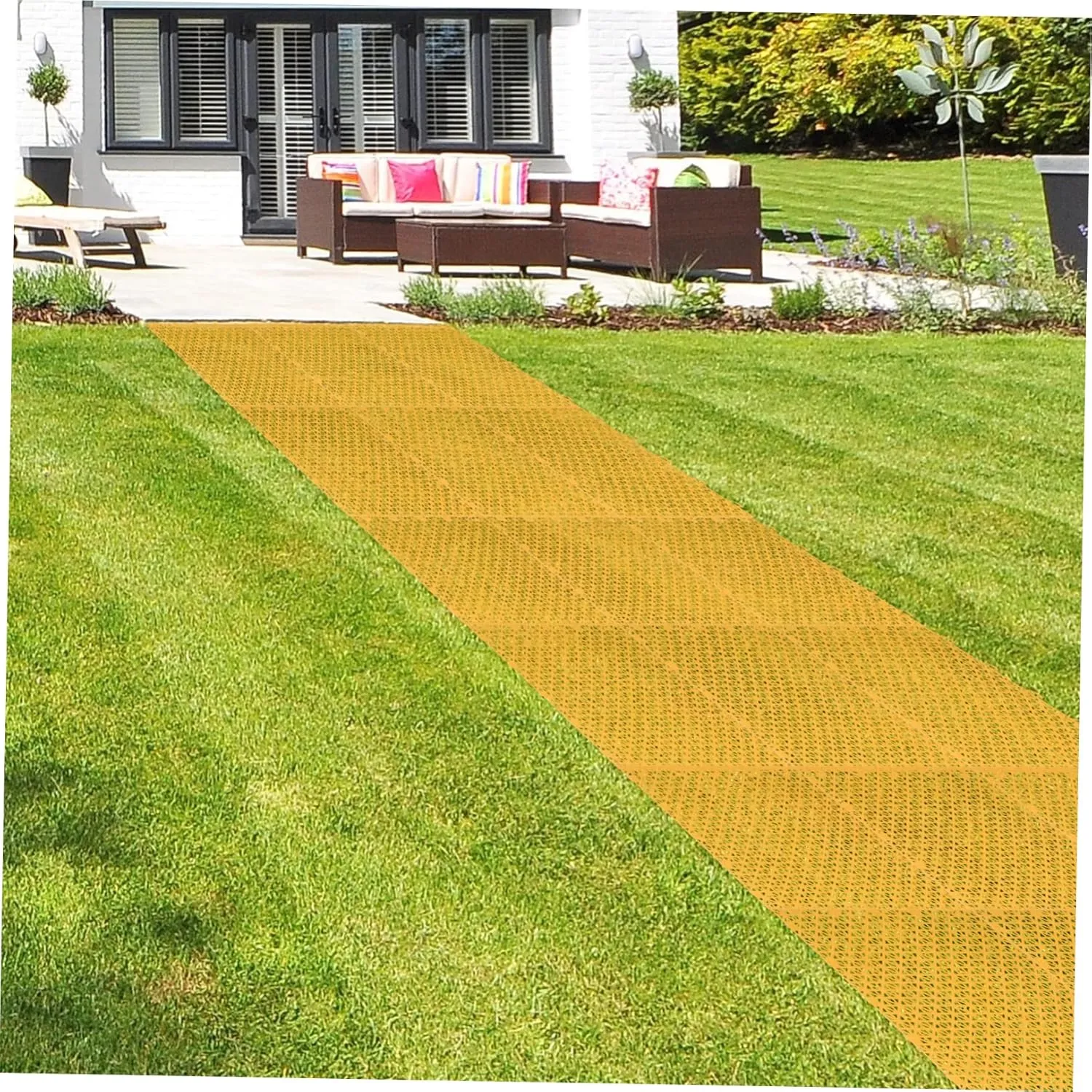 Sosoport 6pcs Non- Outdoor Ground Cover Splicing Floor Pad for Playground Garden and Swimming Pool -skidding Safety Mat Versatile Flooring